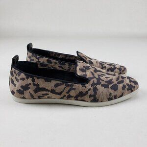 Louise et Cie Brenice Slip On Shoes Leopard Womens 8 Leather Low Top Flats